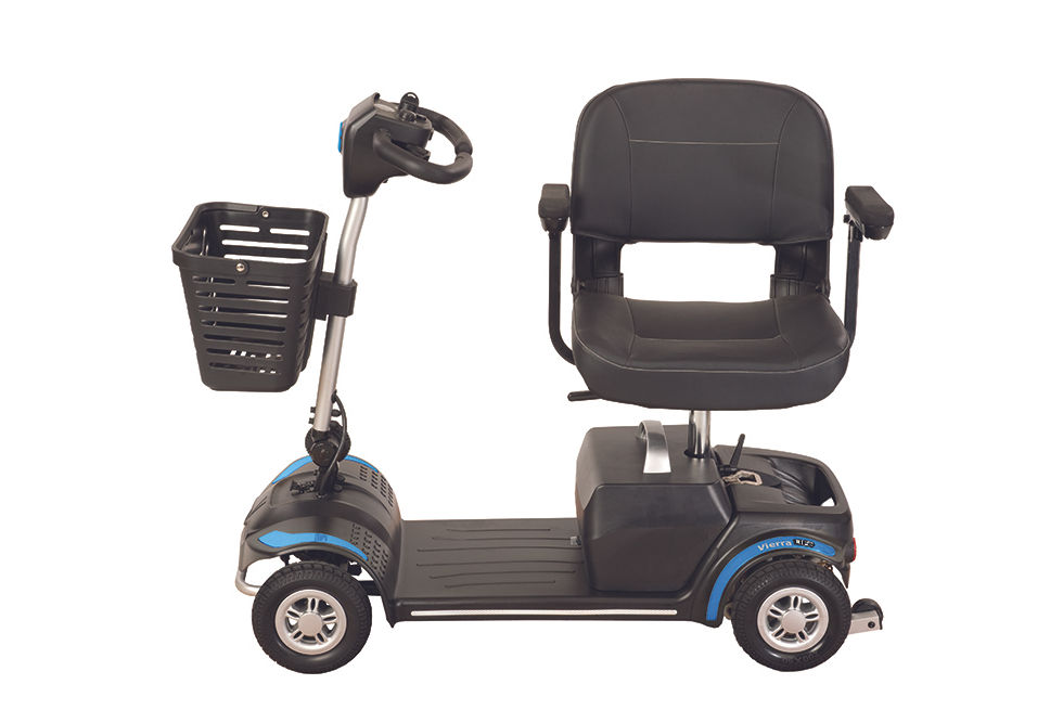 Rascal Vierra Life Mobility Scooter in Blue Side View
