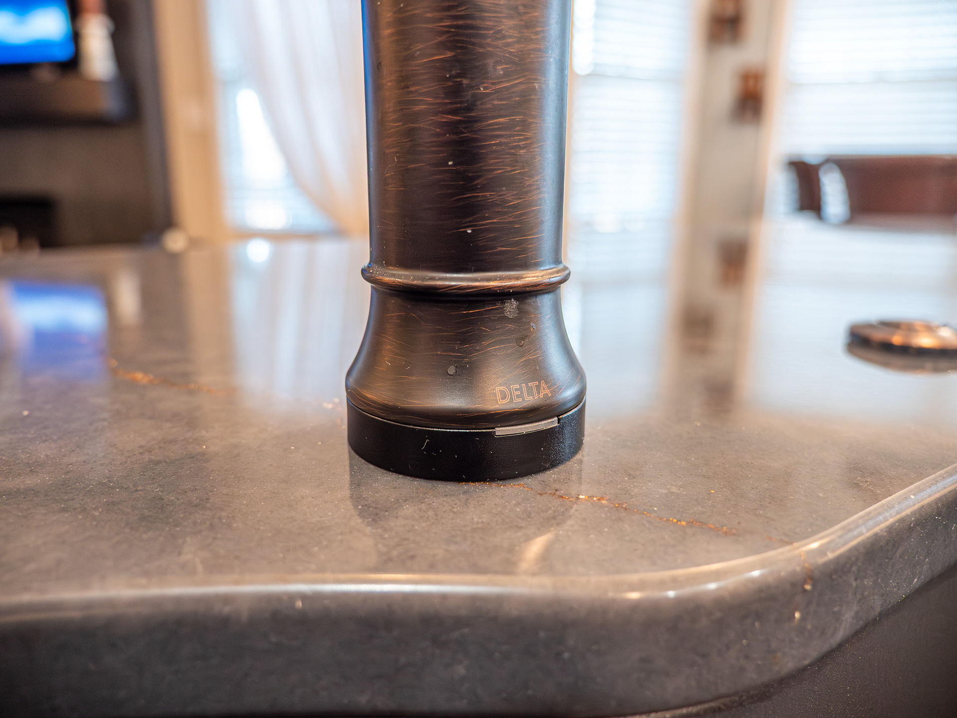 Delta Renaldi faucet with Touch Technology in a Venetian Bronze finish