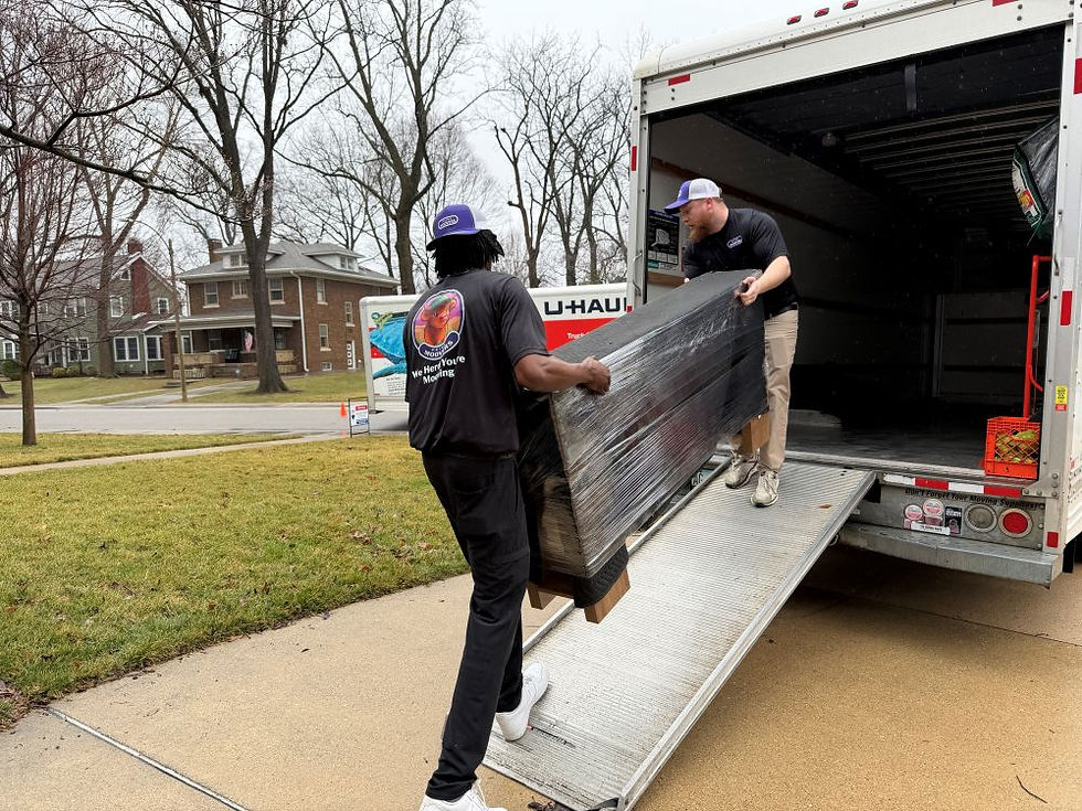 Prime Moovers team loading furniture for residential move in Springfield, IL