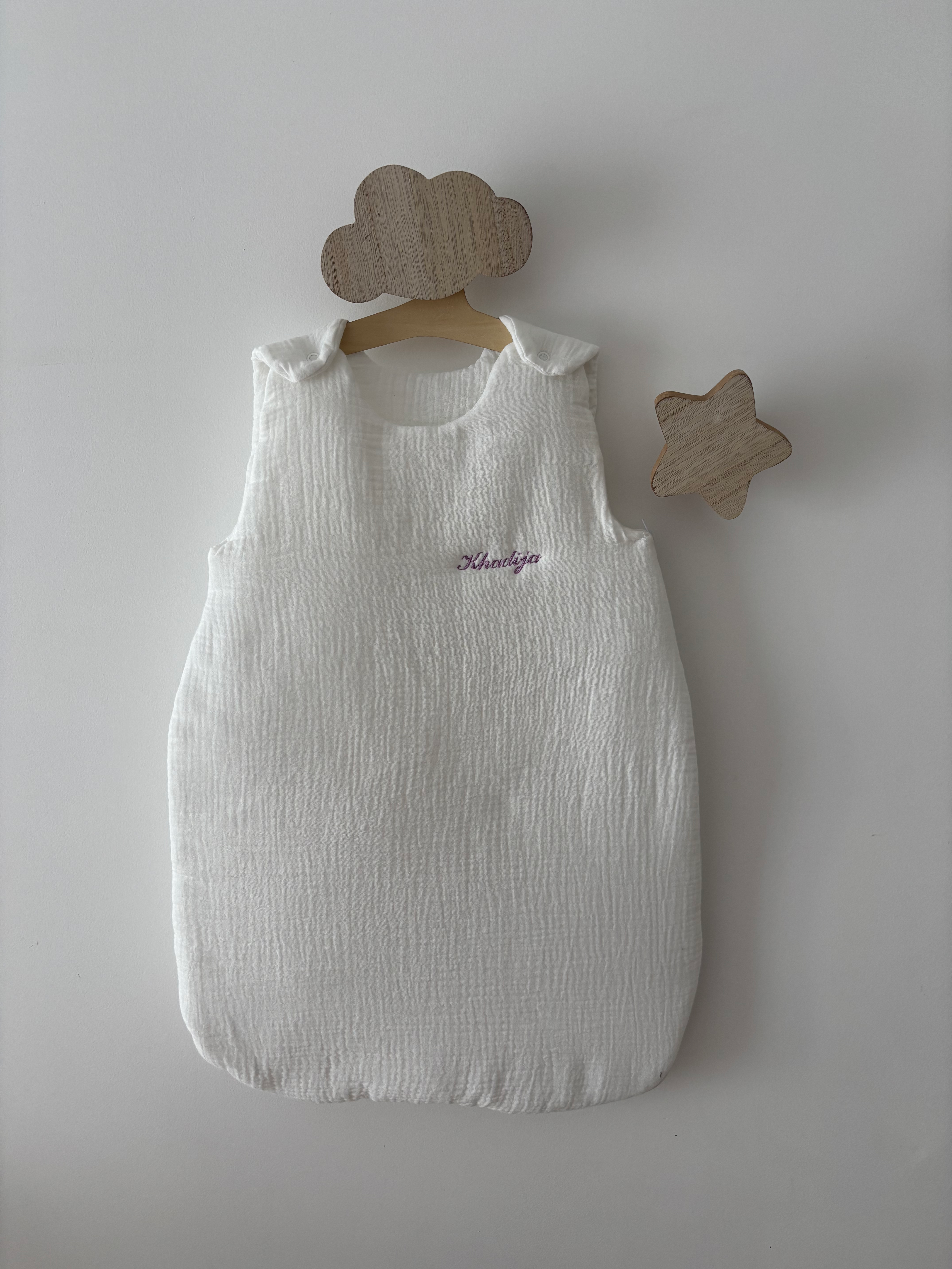 Saco de dormir de algodão branco