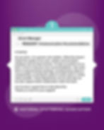 Mock email on purple background discusses stuttering accommodations. Text reads "REQUEST: Communication Accommodations." National Stuttering Association logo.
