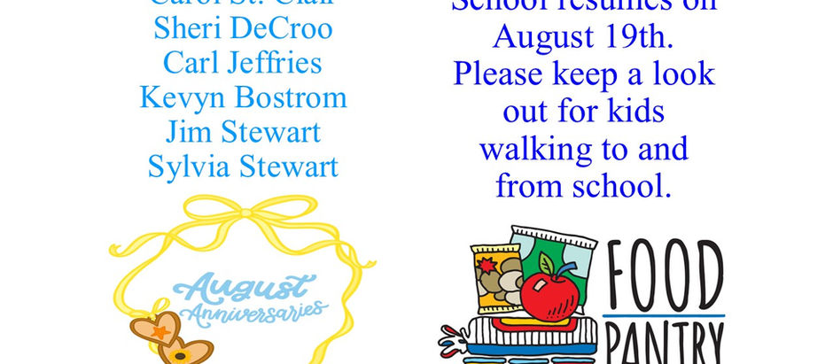 August Newsletter