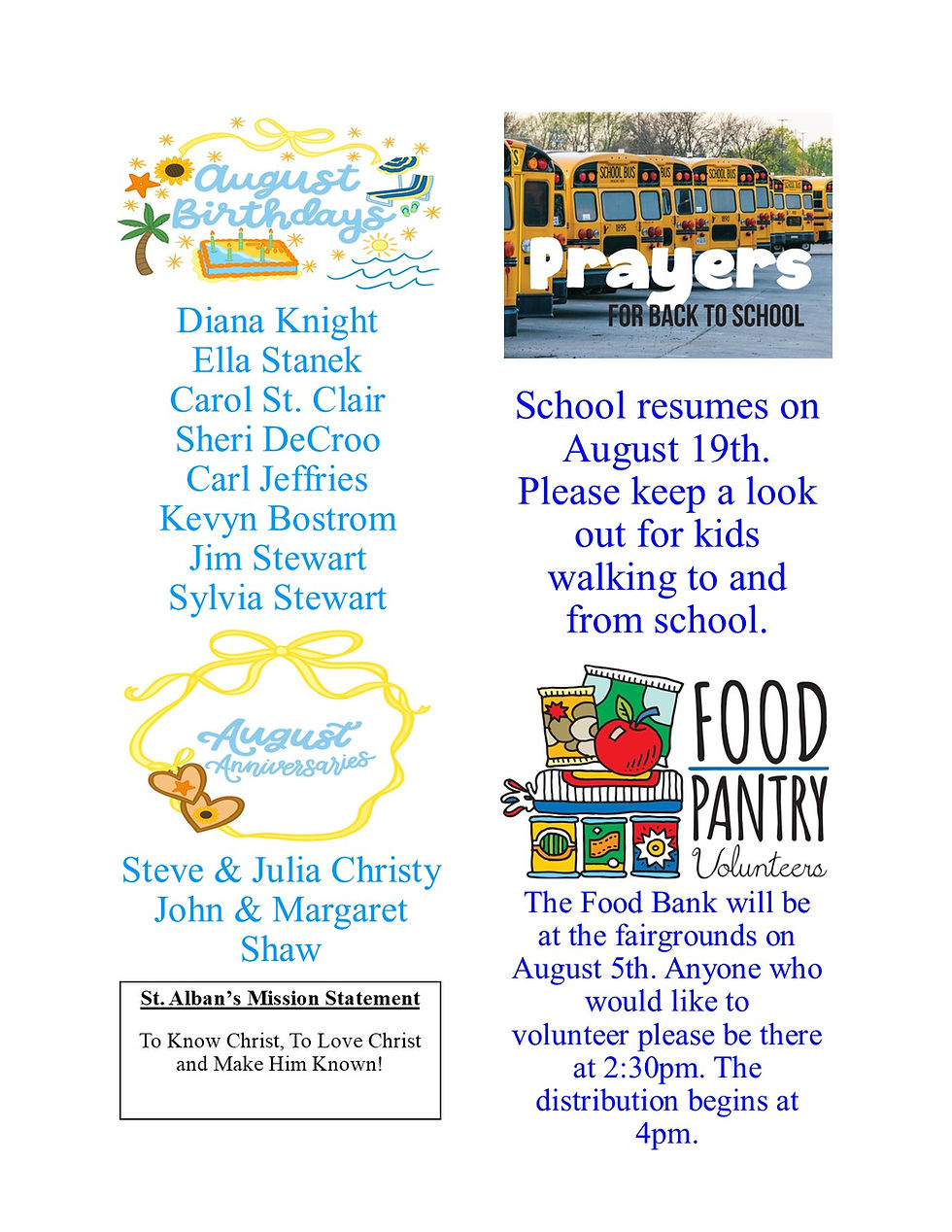 August Newsletter