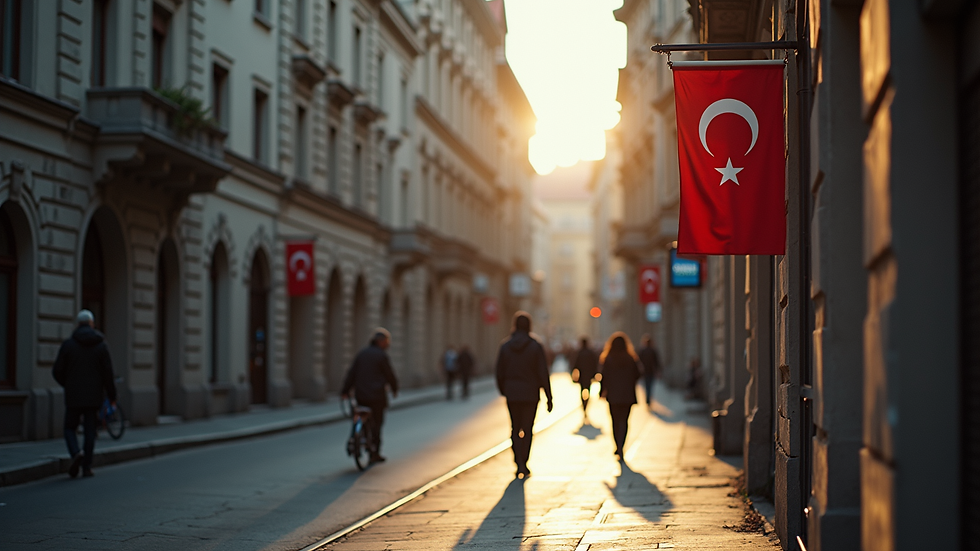 Yüksek açıdan Türkiye'nin modern lojistik merkezinin görünümü