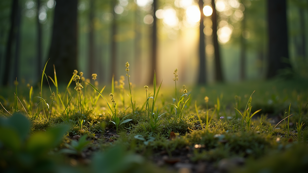 Close-up view of tranquil forest scenery