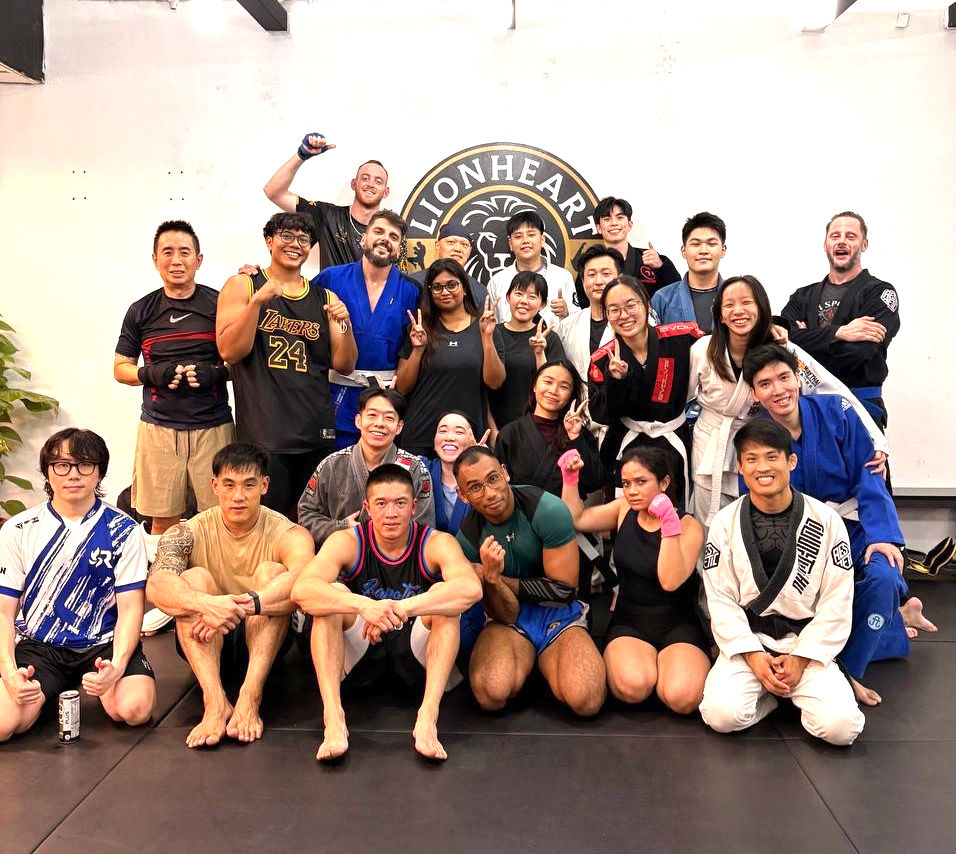 muay thai and bjj students at lionheart