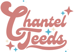 Custom personal script logo for Chantel Teeds. With added accents for depth.
