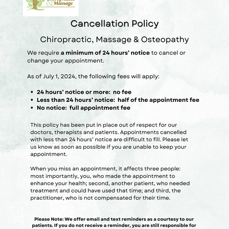 Cancellation Policy Changes