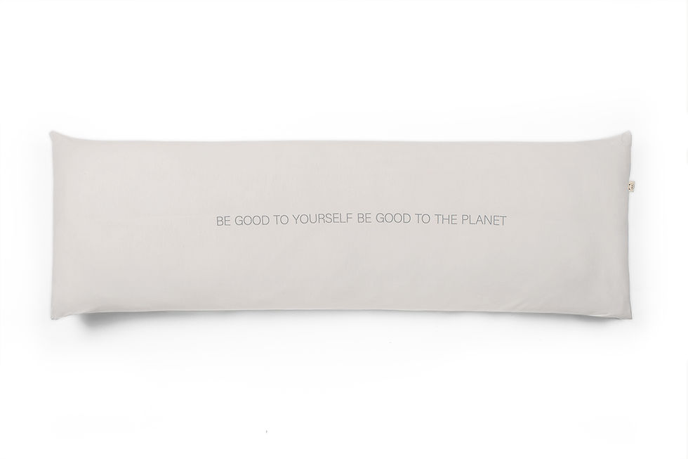 כרית ענקית, יפה ותומכת + ציפית 100% במבוק אורגני