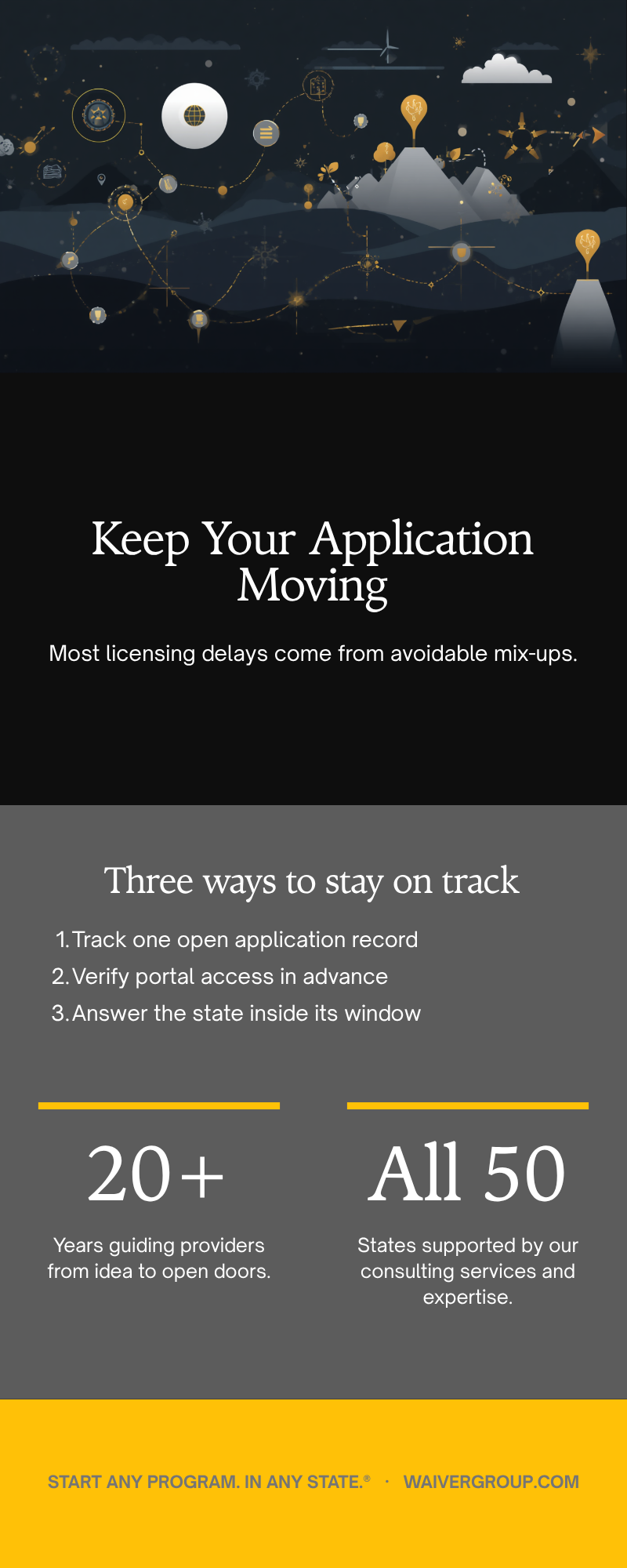 How to keep a provider licensing application from stalling