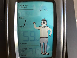 60 degrees and sunny.  I’m sending out lots of emails today.