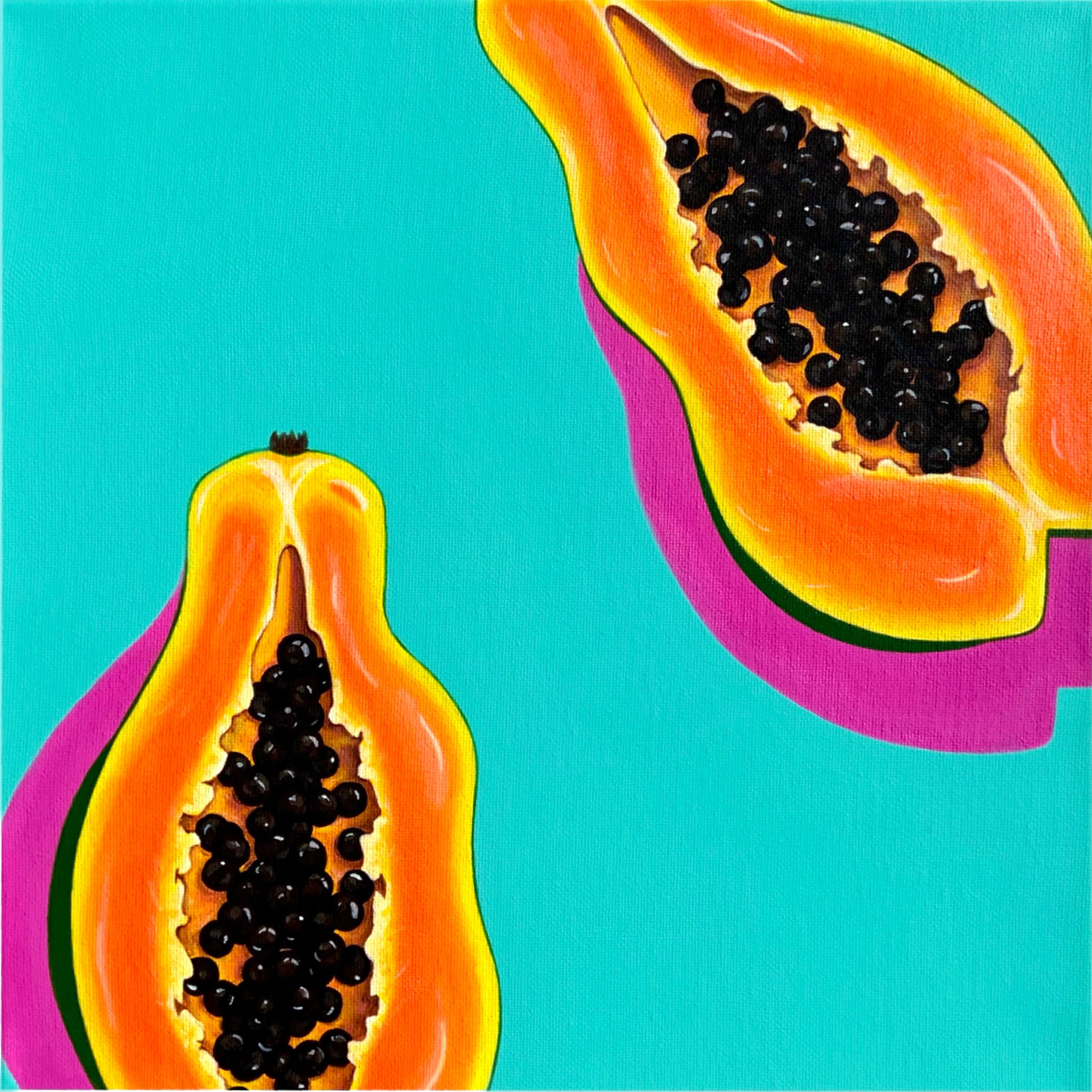 MAGNIFIED Papayas Print