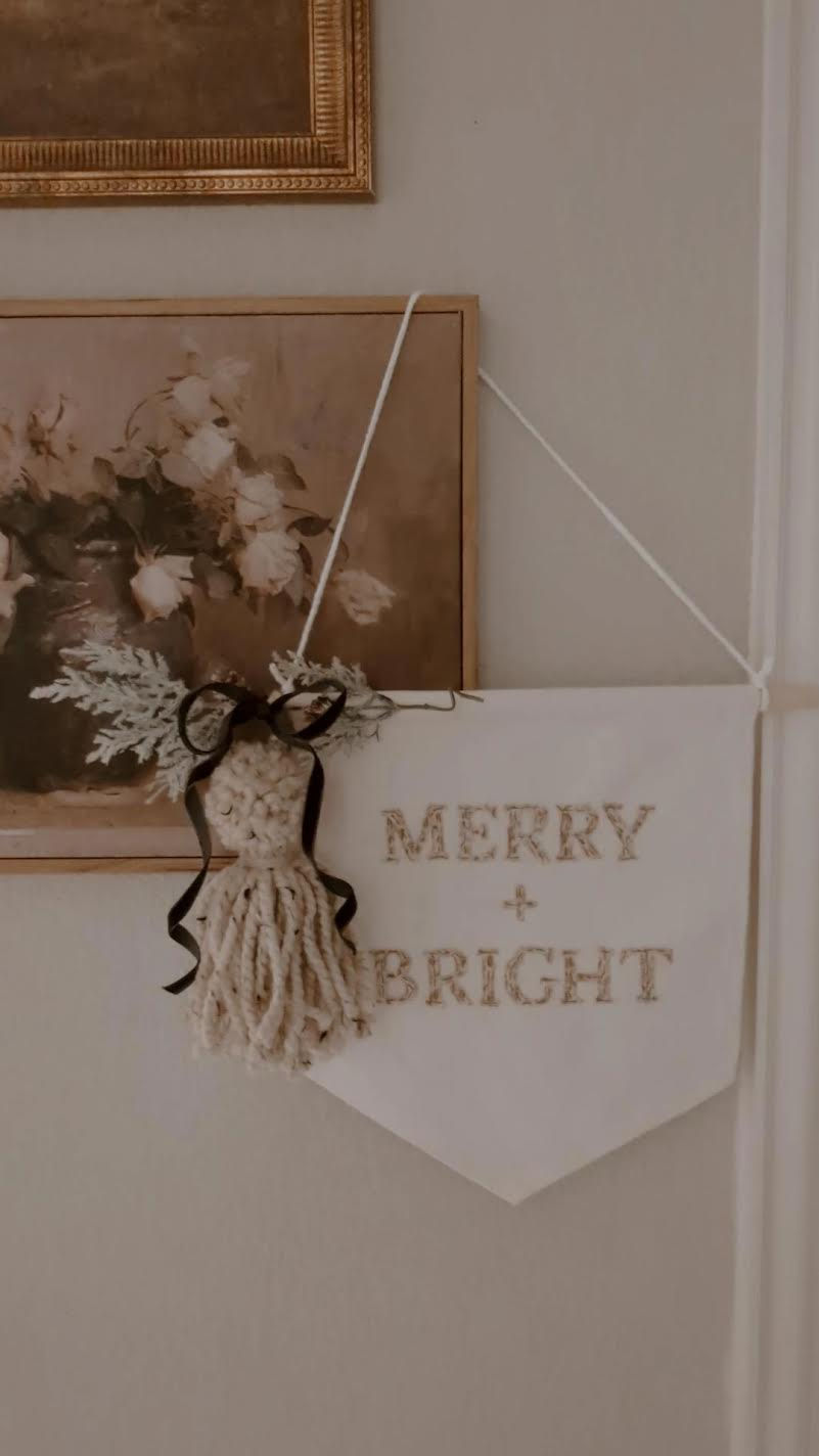 MERRY + BRIGHT BANNER