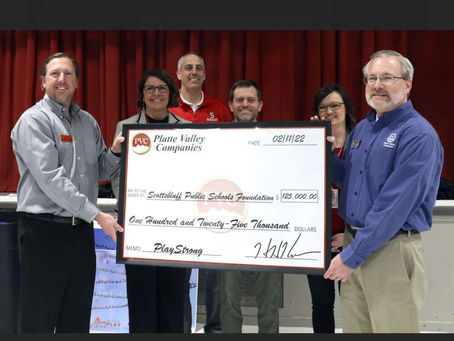 Platte Valley Companies donates $125K to SBPS Foundation for new playground equipment