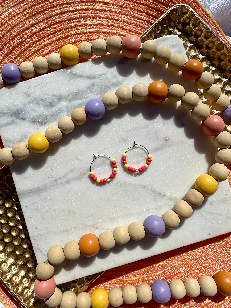March 2024 Beaded Hoops 1