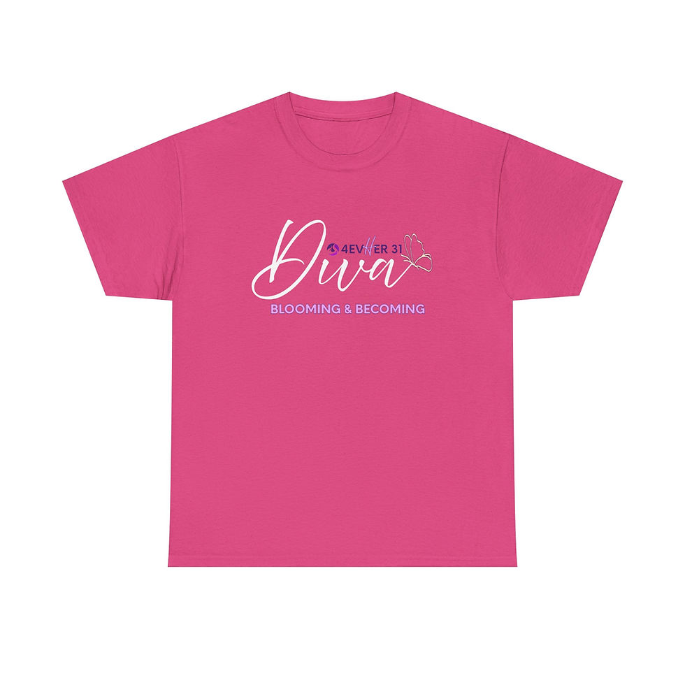 Thumbnail: Forever a Diva Tee — "Blooming & Becoming" Orange Inspirational T-Shirt