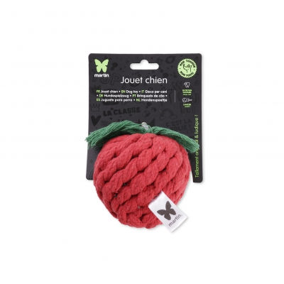 Jouet corde tomate pour chien - Martin