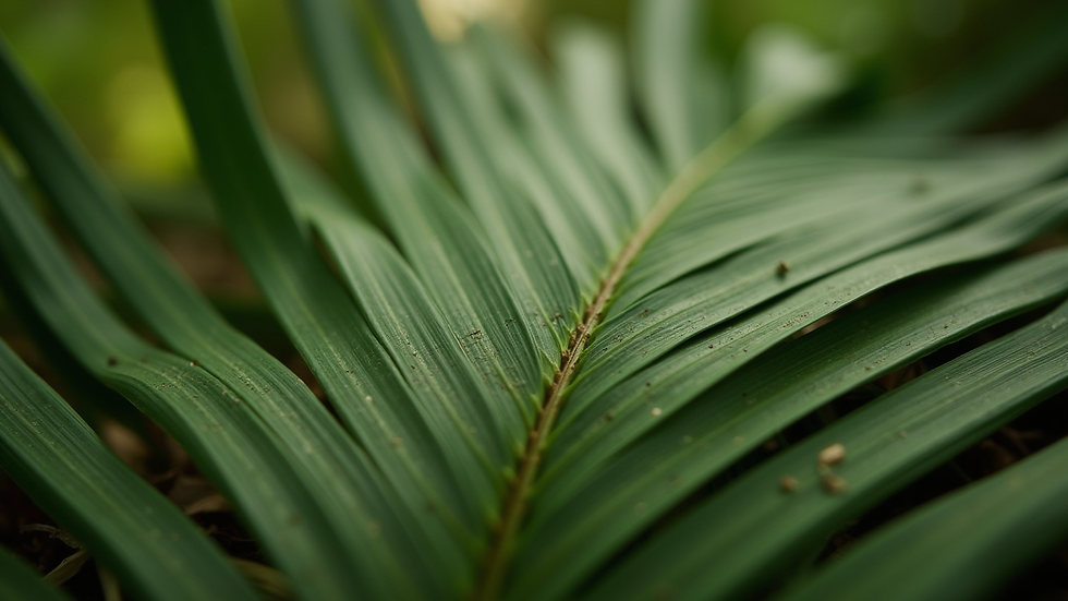 Close-up view of ancient palm leaves used in Nadi Astrology
