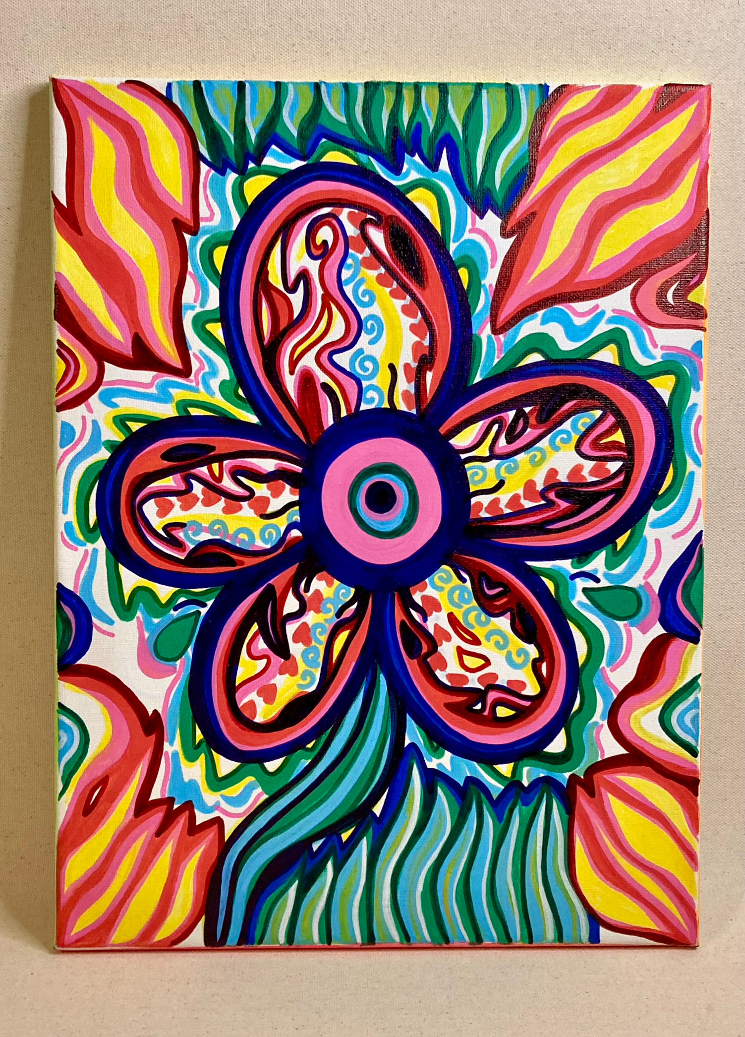 Flower Power, Acrylic Painting
