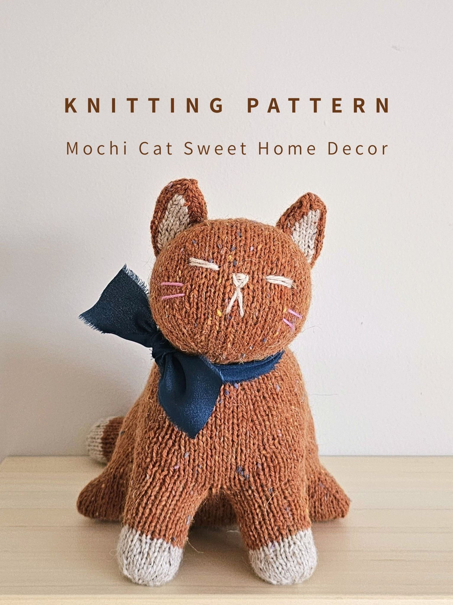 Knitting Pattern: Mochi Cat Sweet Home Décor
