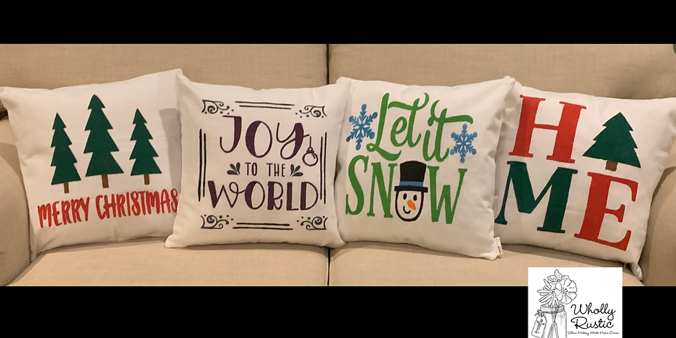 Holiday Pillow Painting @ Boomtown Kitchen!