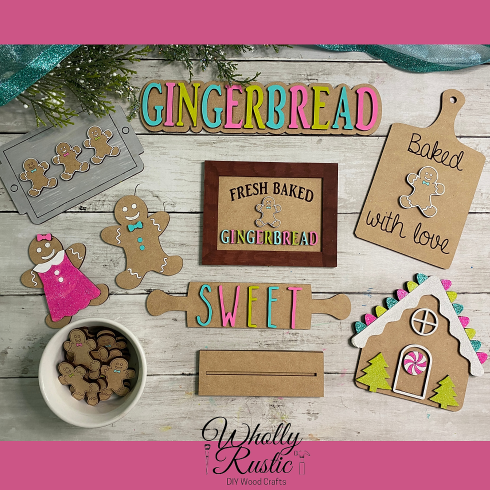 Gingerbread Tiered Tray Decor Kit!