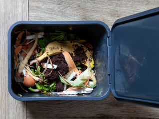 Food scraps in kitchen caddy