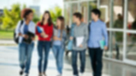 Students walking