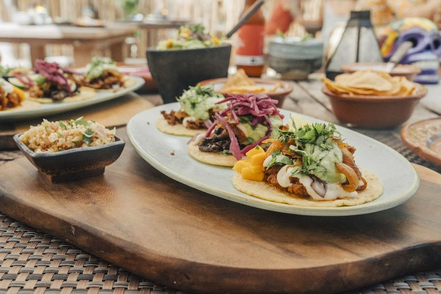 Tulum food, served in restaurant
