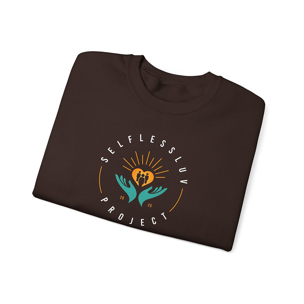 Thumbnail: SelflessLuv Project  "SELFLESS" Crewneck Sweatshirt - Help People 