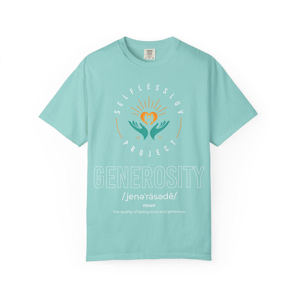 Thumbnail: Selfless Proj. Unisex "GENEROSITY" Tee – Spread Kindness & Community Support