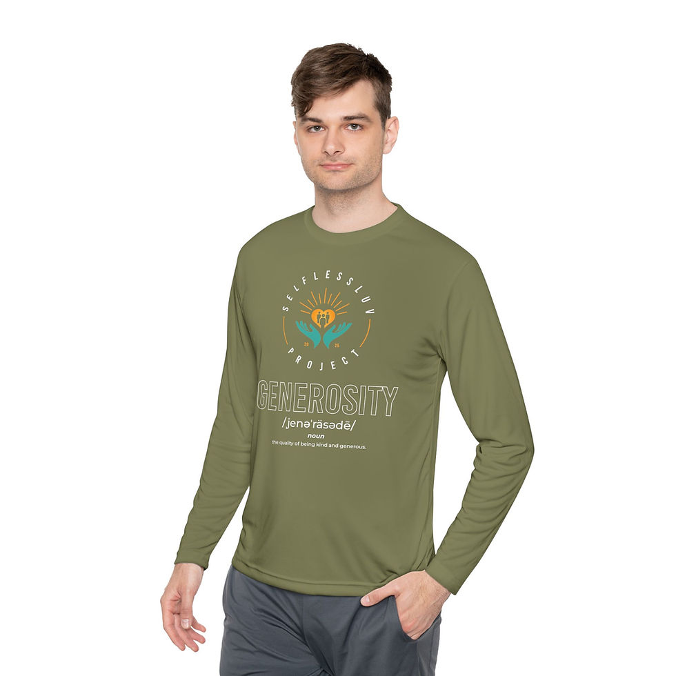 Thumbnail: SelflessLuv Project "GENEROSITY" Unisex Lightweight Long Sleeve Tee