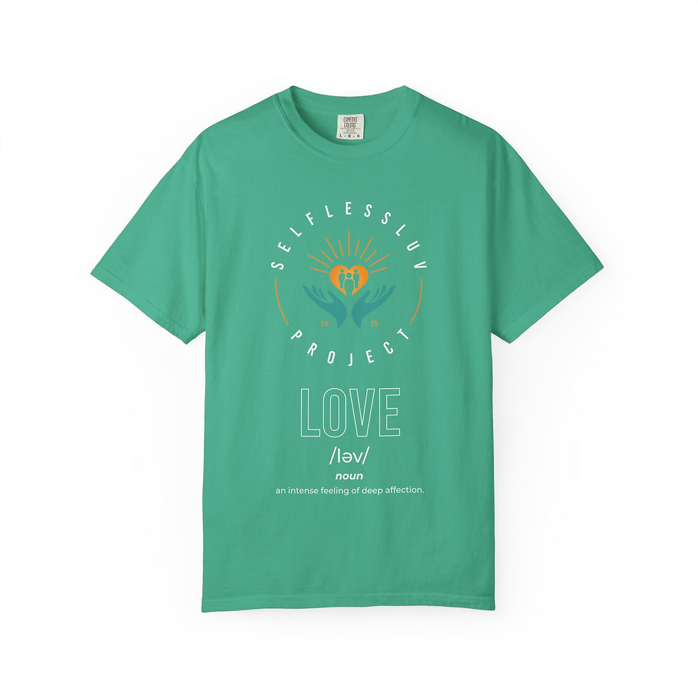Thumbnail: SelflessLuv Proj. Unisex  "LOVE" Tee – Spread Kindness & Community Support