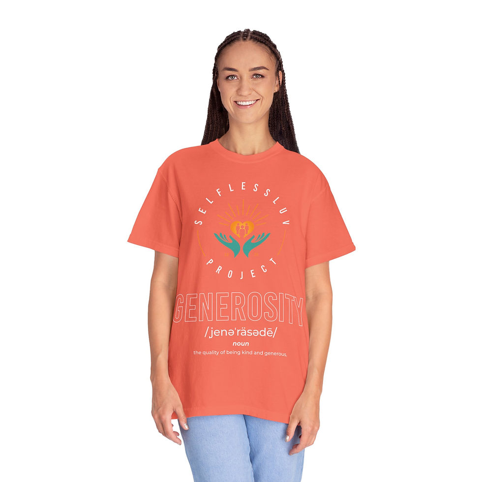 Thumbnail: Selfless Proj. Unisex "GENEROSITY" Tee – Spread Kindness & Community Support