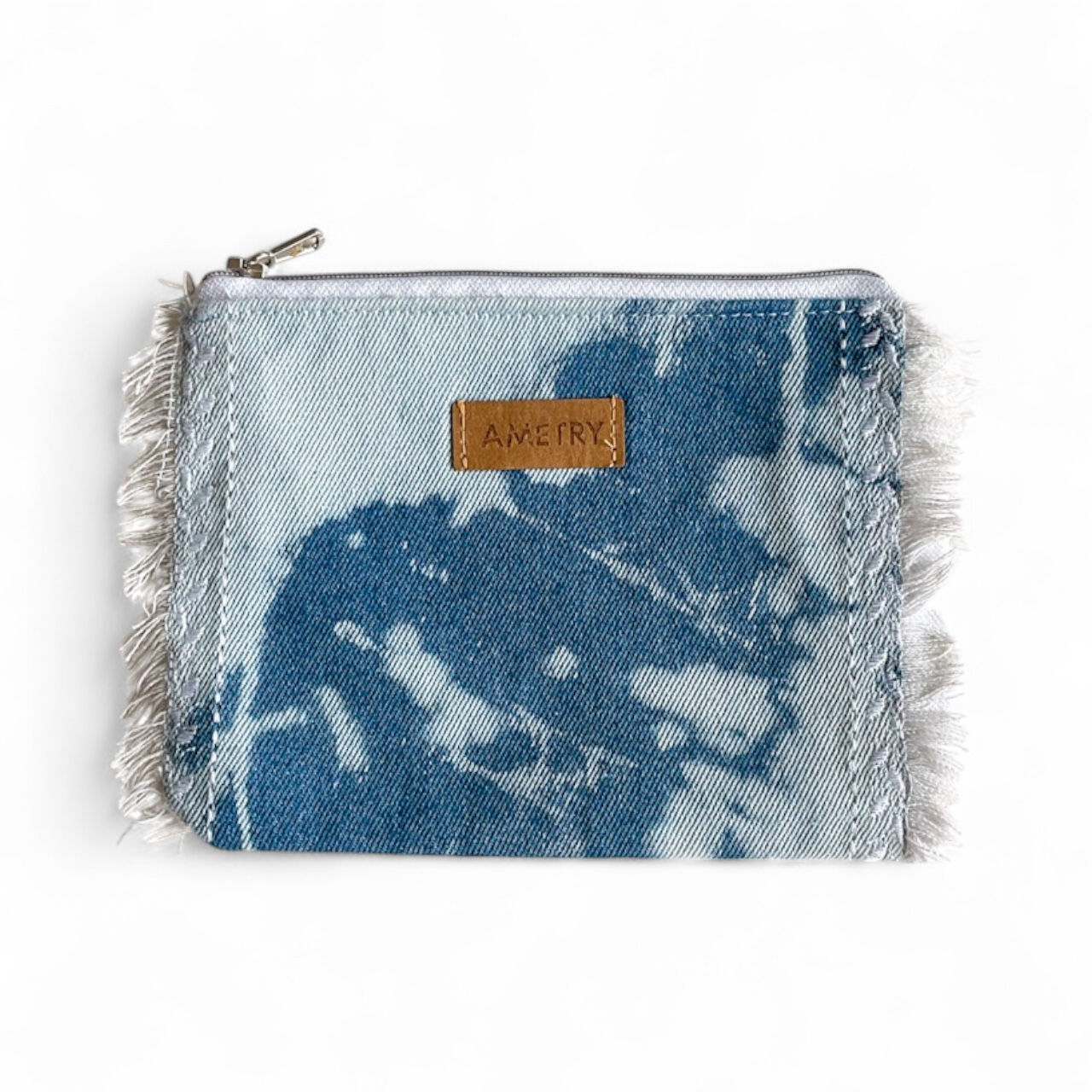 Fransen Tasche, Upcycling Tasche, Kosmetiktasche