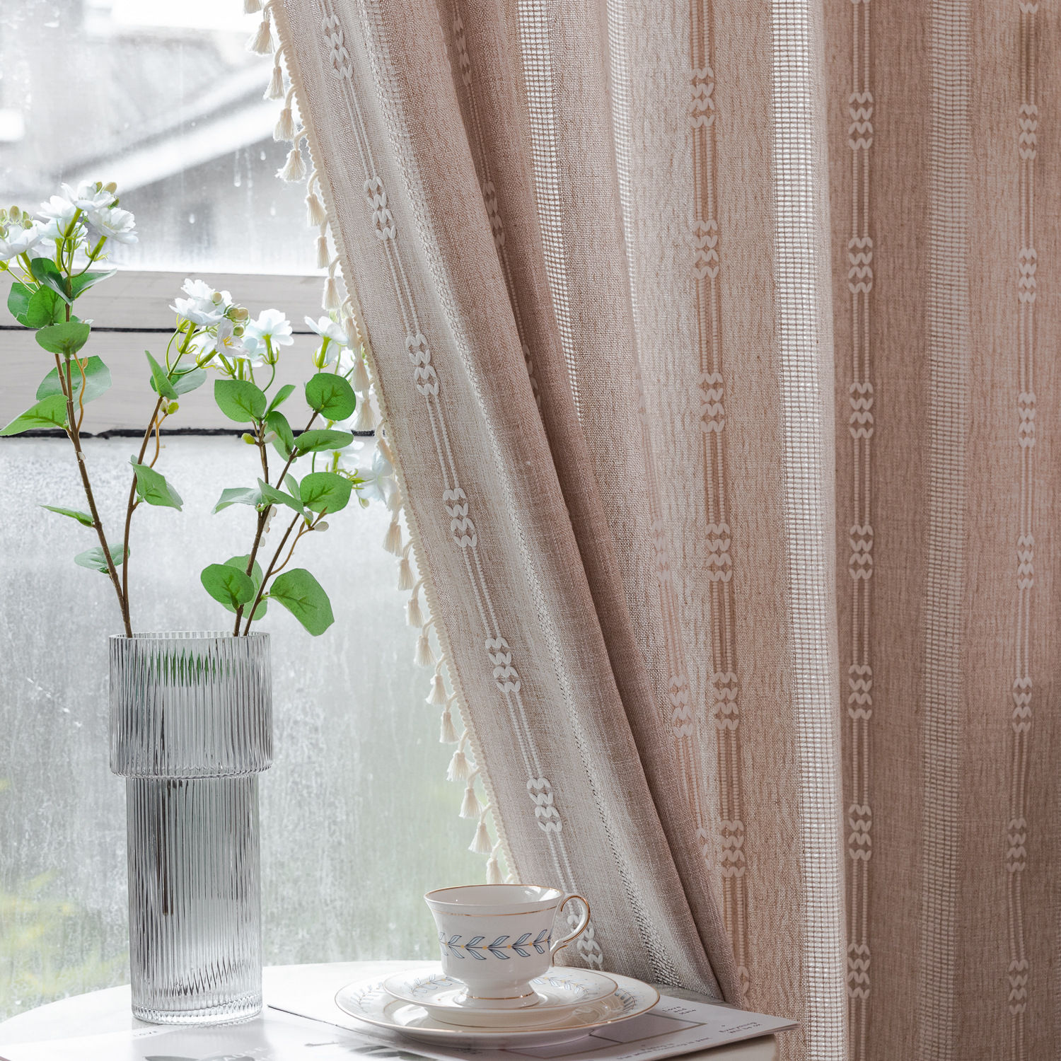 Céline Light Filtering Curtain – Coffee