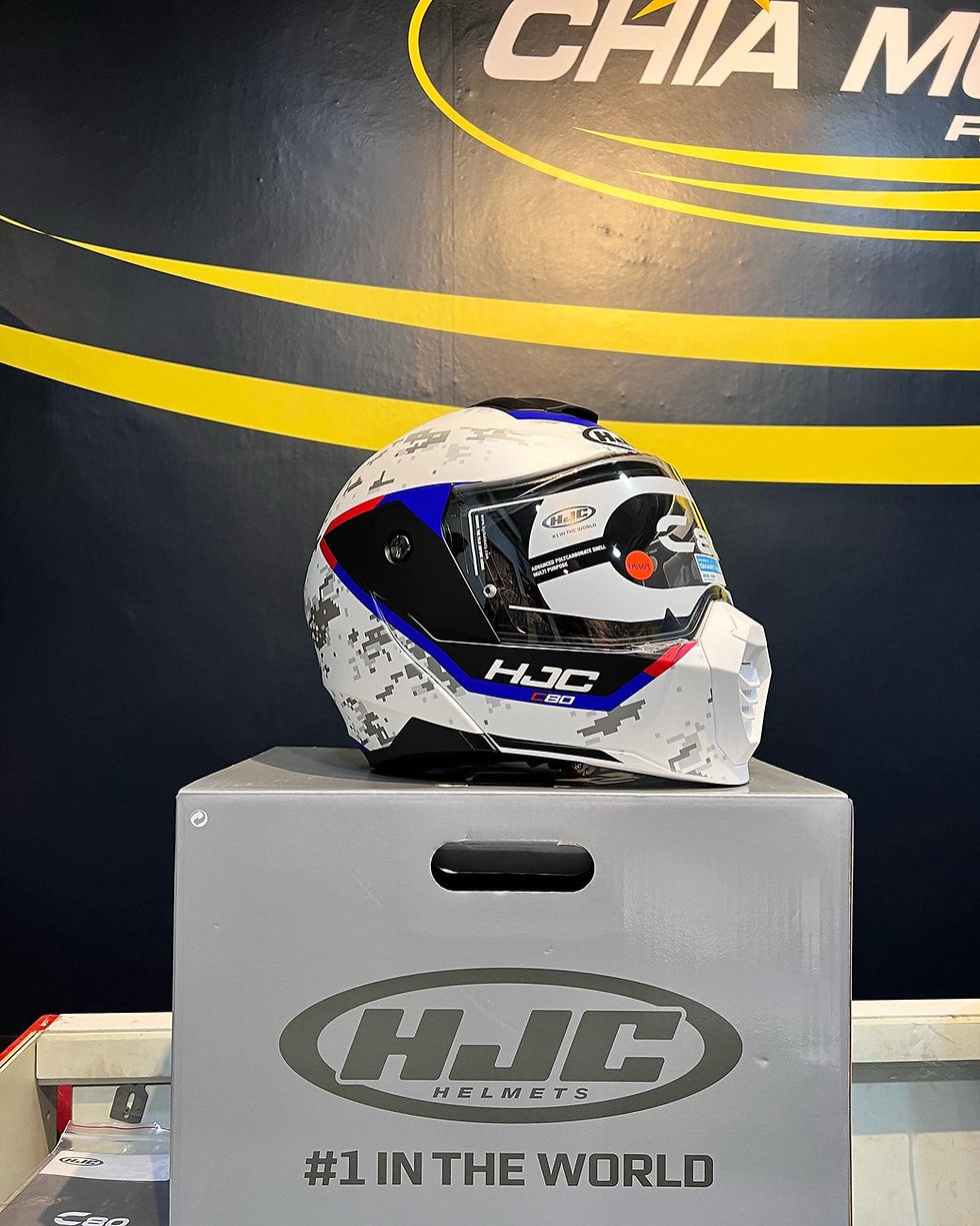 縮圖：HJC C80 Built Helmet White,Red, Black