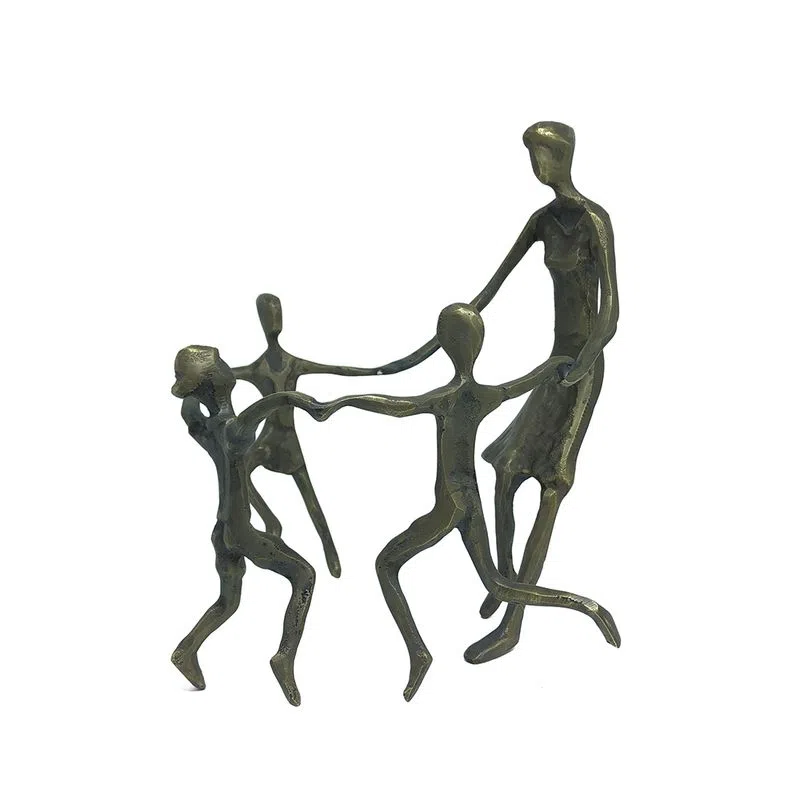 Escultura Família Roda-Roda em Bronze decoração escandinava blog projetando encontros cozinha inefável