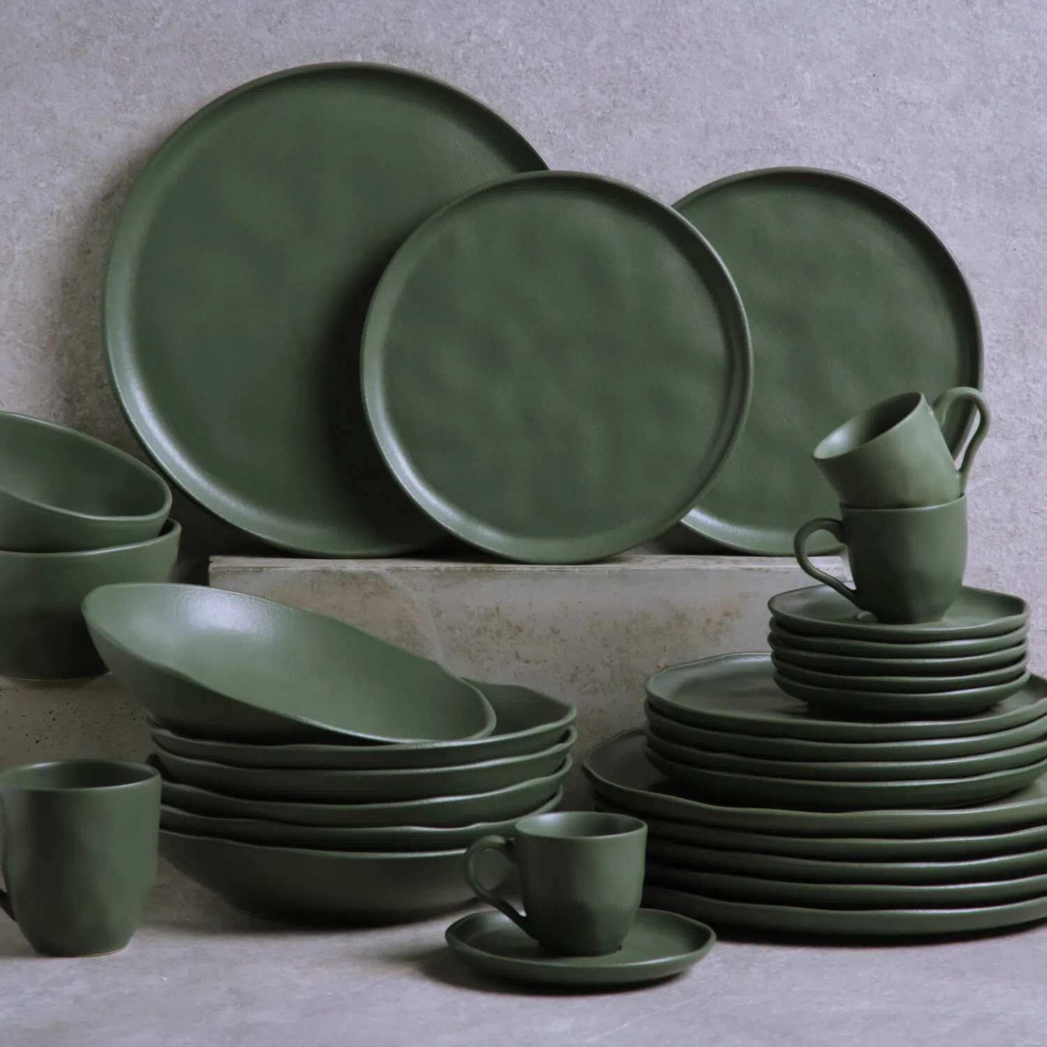 aparelho de jantar em cerâmica verde linha bio stoneware leaf porto brasil blog projetando encontros cozinha inefável