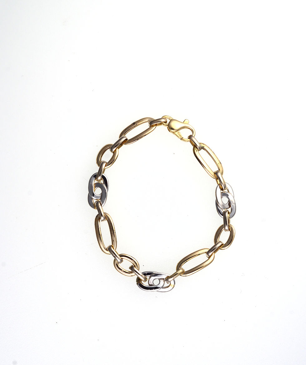 14k paperclip style bracelet