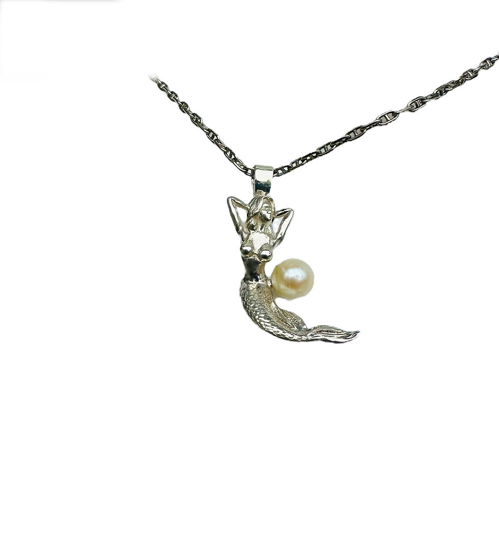 Thumbnail: silver mermaid pendant