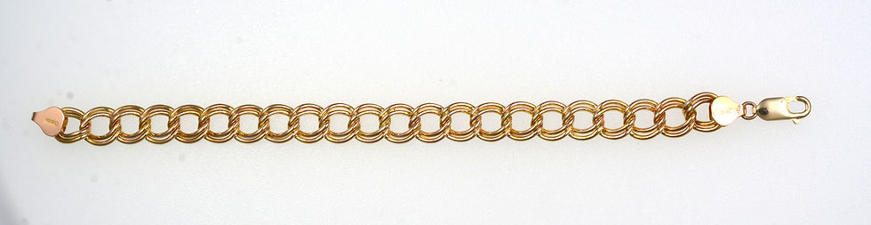 Thumbnail: 14k Oval Double Link Bracelet