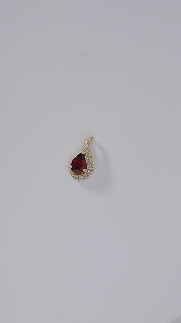 Thumbnail: Garnet Teardrop Pendant
