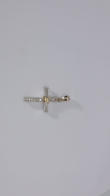 Thumbnail: 10k channel set Diamond Latin Cross
