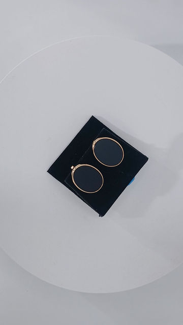 Thumbnail: 14 KY Black Onyx Oval Earrings