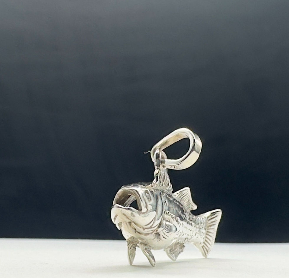 Thumbnail: silver bass pendant
