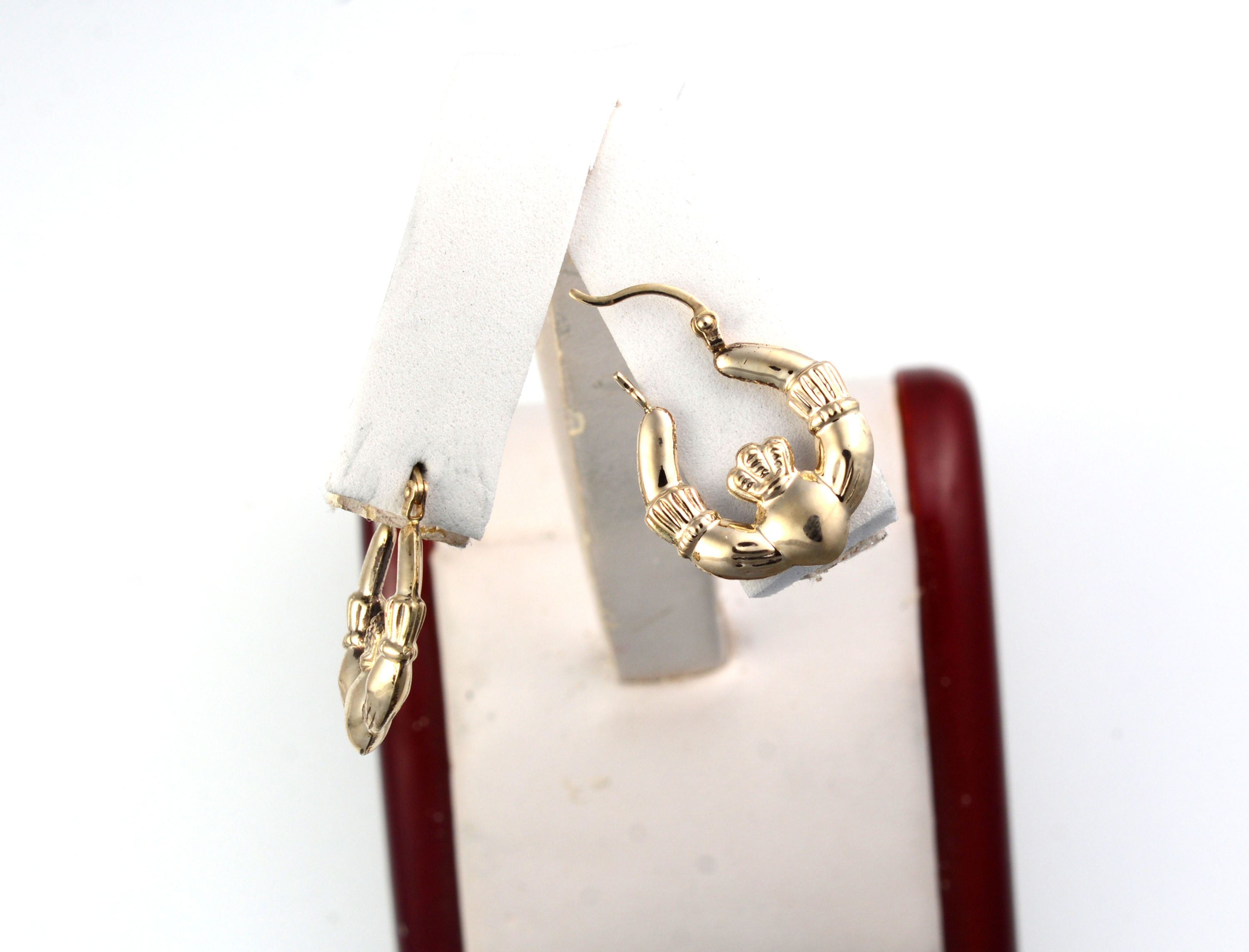 14k Claddagh Earrings