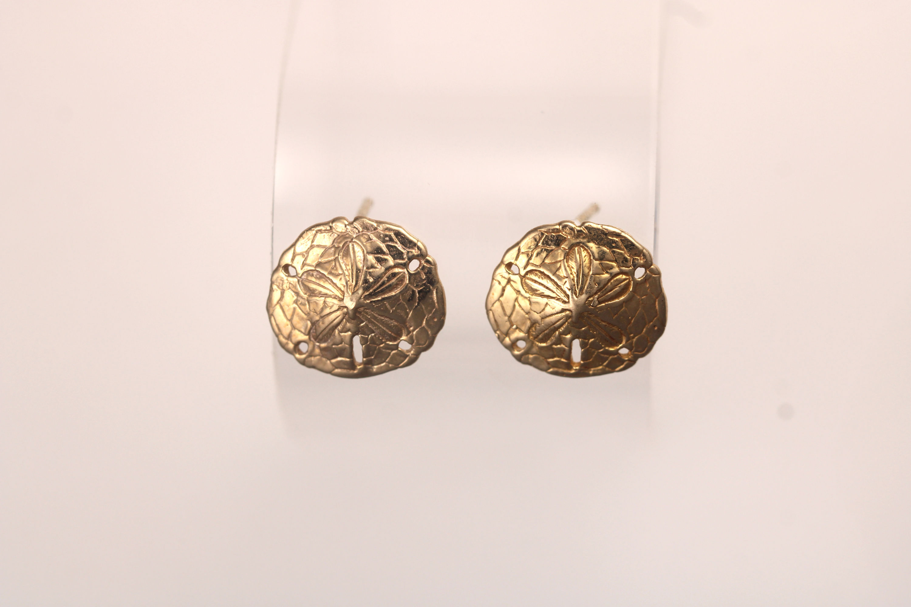 14k sand dollar earrings