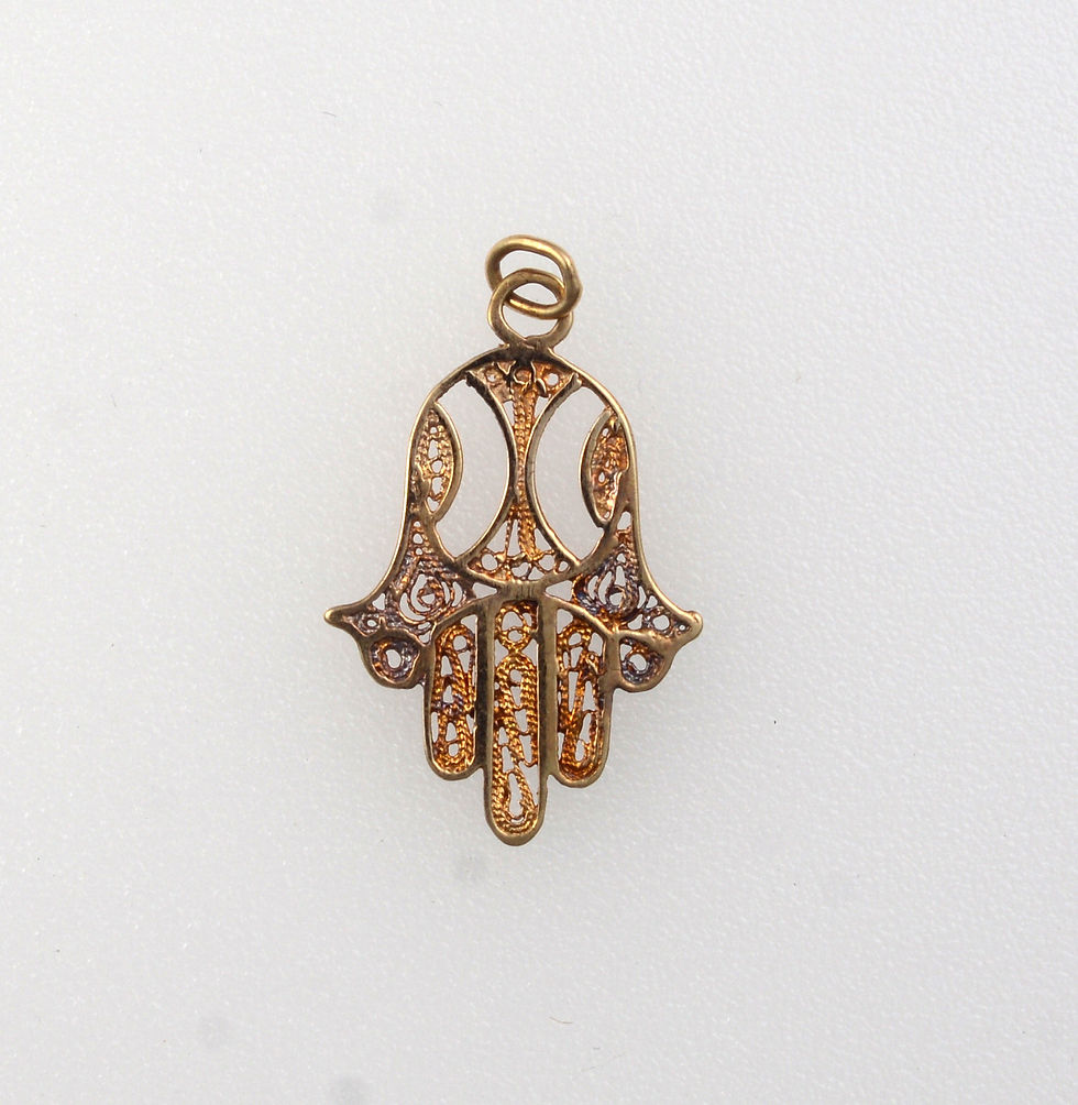 10k Hammas filigree Pendant