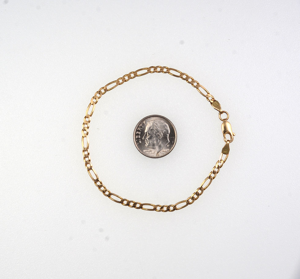 Thumbnail: 14k Figaro Bracelet
